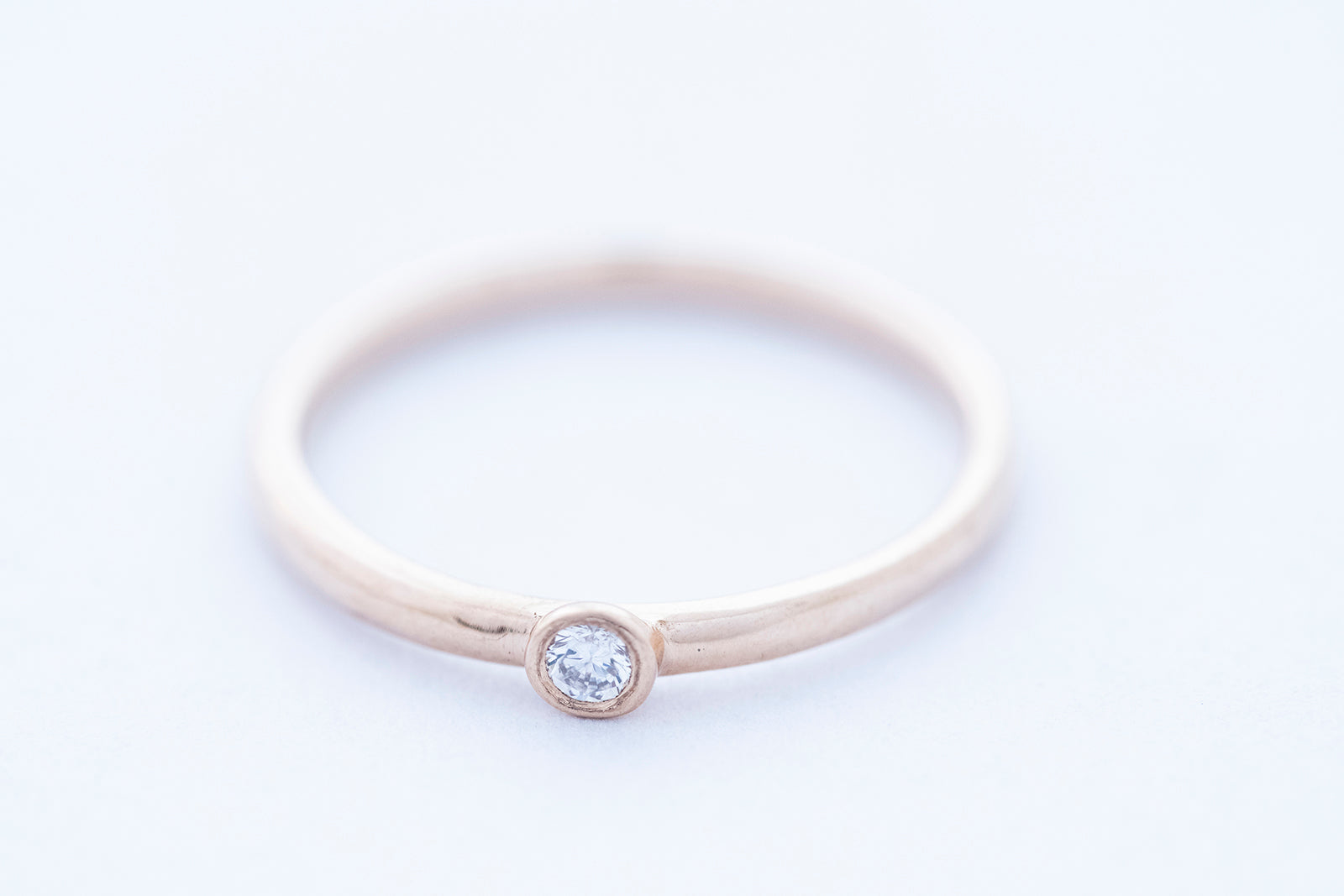 HARMONY ring | 14K rose gold w. white diamond