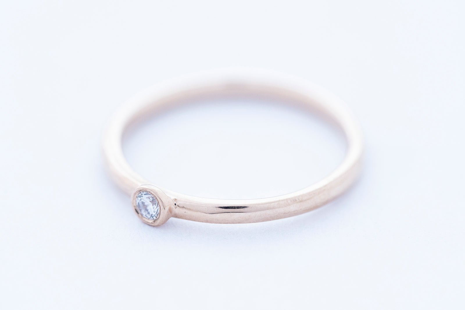 HARMONY ring | 14K rose gold w. white diamond