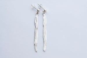 UNDER WATER earrings - “M” - Sterling Silver