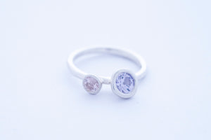 REEF DOUBLE ring  - Sterling Silver | w. morganite #1