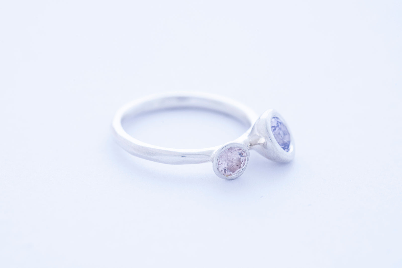 REEF DOUBLE ring  - Sterling Silver | w. morganite #1