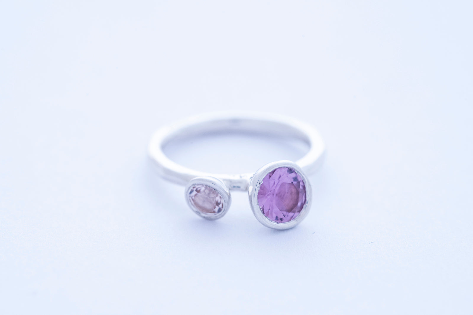 REEF DOUBLE ring  - Sterling Silver | w. morganite #2