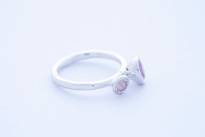 REEF DOUBLE ring  - Sterling Silver | w. morganite #2
