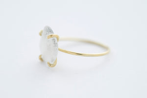 OCEAN GLASS ring - 14K yellow gold