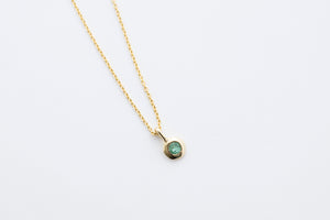 'SMERA necklace - 14K yellow gold with smaragd #2