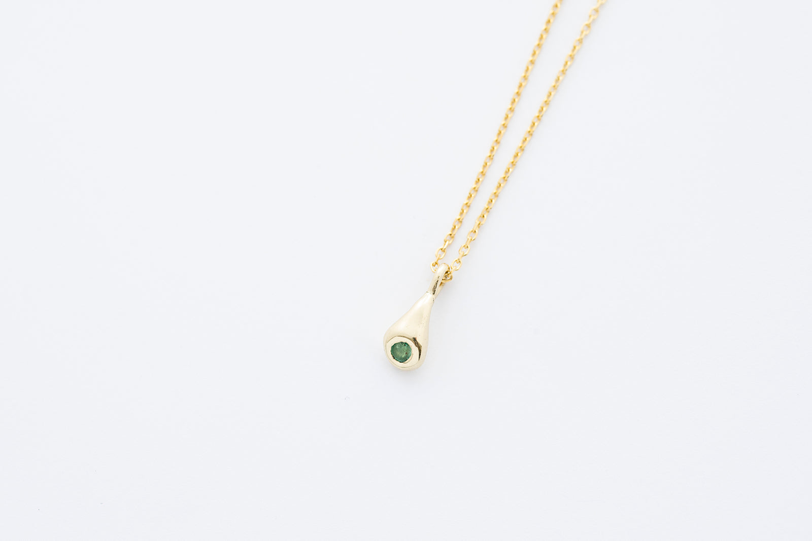 'SMERA necklace - 14K yellow gold with smaragd #3