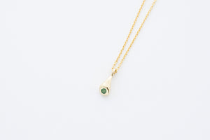 'SMERA necklace - 14K yellow gold with smaragd #3