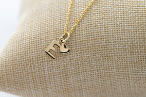 INITIALS Letter Pendants #1 - 14K Yellow Gold