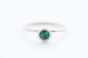 REEF ring - 14K yellow gold w. emerald #2