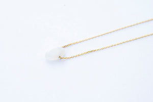 PURE MOON necklace - 14K yellow gold