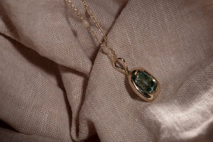 SUCRÉ necklace - 14K yellow gold w. green beryl #2