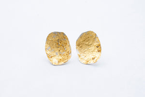 SPARK earring - Sterling Silver with 24K Burmese gold leaf - #4