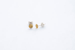 SPARK earring - Sterling Silver with 24K Burmese gold leaf - #1