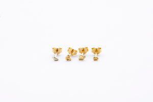 SPARK STUD SINGLE earring - 14K yellow gold - shiny