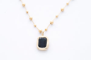 SUCRÉ necklace - 14K yellow gold w. sapphire