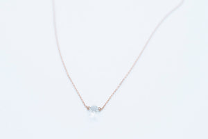 CRYSTAL necklace - 14K rose gold with mountain crystal