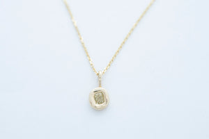 SUCRÉ necklace - 14K yellow gold w. yellow cushion cut diamond #2