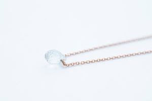 CRYSTAL necklace - 14K rose gold with mountain crystal