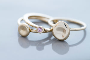 PEBBLE ring "S" - 14K yellow gold