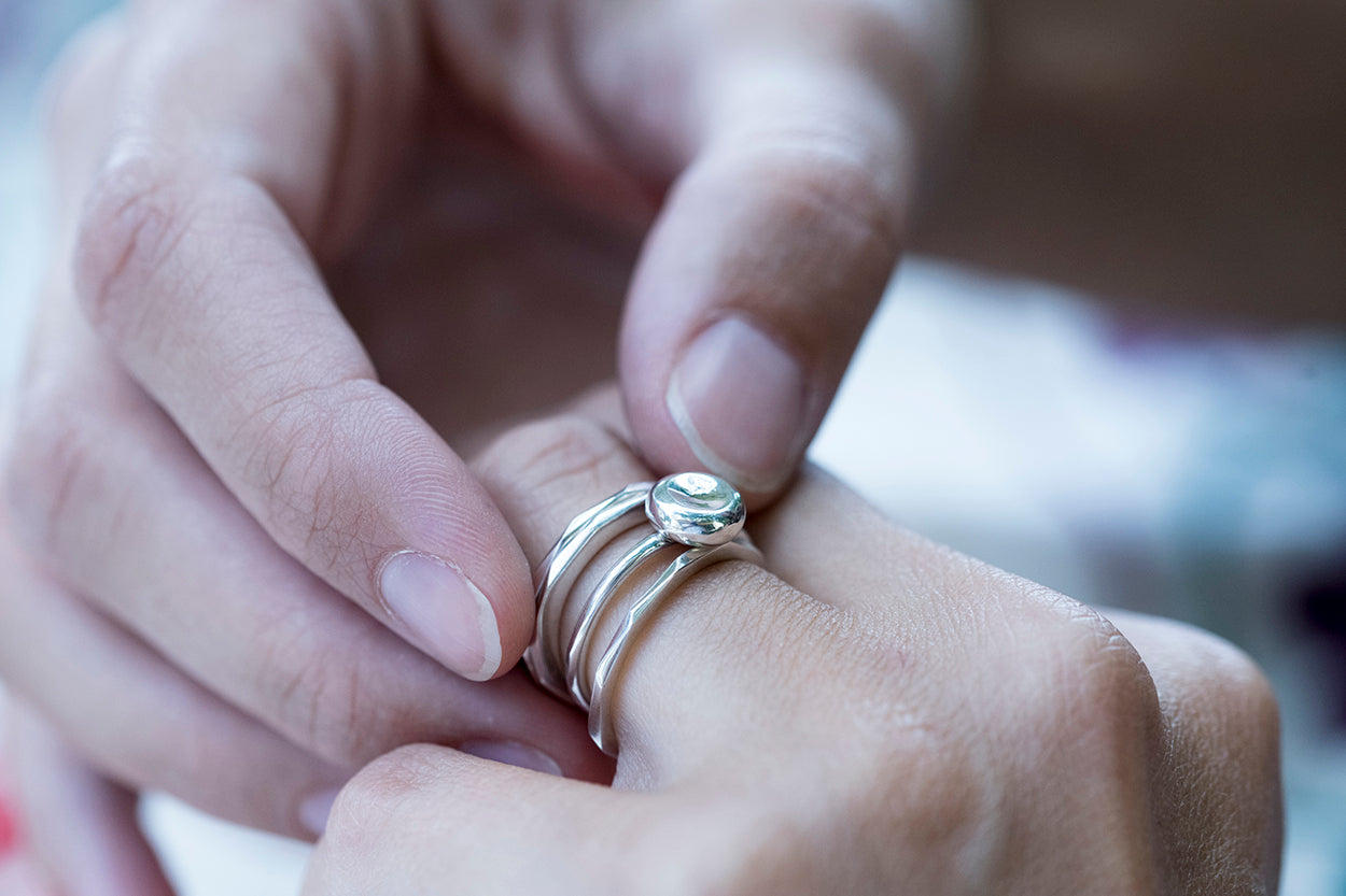 PEBBLE ring "S"- Sterling Silver