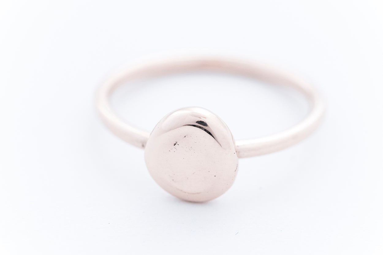PEBBLE gyűrű "M" - 14K rozé arany