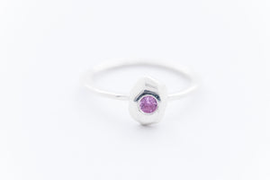 FAZETTE GEM ring w. pink sapphire