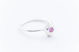 FAZETTE GEM ring w. pink sapphire