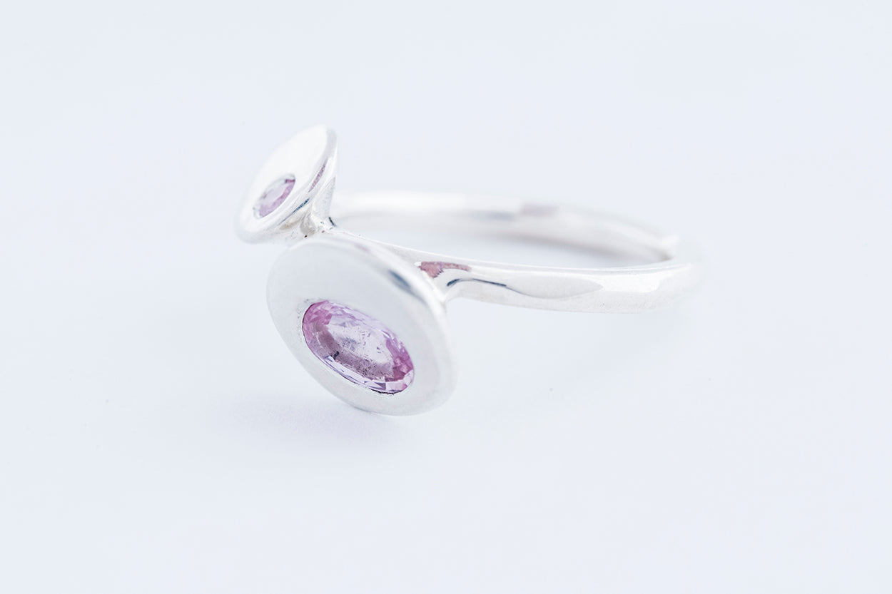 REEF DOUBLE ring  - Sterling Silver | w. two sapphires
