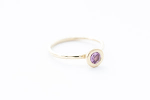 REEF ring - 14K yellow gold w. pink spinel