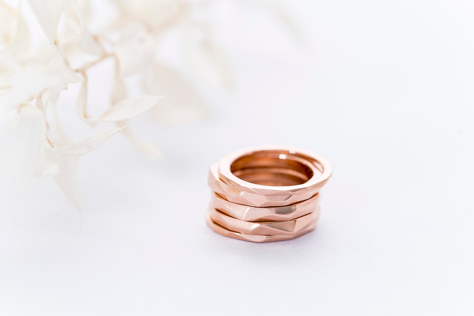 FAZETTE gyűrű | 14K rozé arany | M