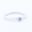 FAZETTE SOLITAIRE ring w. pale blue diamond