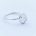 PEBBLE ring "L" - Sterling Silver | w. three blue diamonds