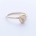 PEBBLE ring "S" - 14K yellow gold | w. four white diamonds