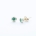 'SMERA earrings - 14K yellow gold with emerald stone
