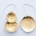 EGGSHELL - asymmetric earrings - Sterling Silver with 24K Burmese gold leaf