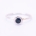 REEF ring - Sterling Silver w. deep blue sapphire