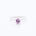 REEF ring - Sterling Silver w. purple pink sapphire