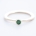 FAZETTE SOLITAIRE ring | 14K yellow gold w. green emerald