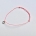 STRING PEBBLE ezüst karkötő - rózsaszín