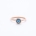 REEF ring - 14K rose gold w. blue aquamarine