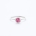 REEF ring - Sterling Silver w. peach pink sapphire