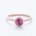 REEF ring - 14K rose gold w. purple pink sapphire | big