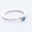 FAZETTE SOLITAIRE ring | 14K rose gold w. blue diamond | large