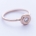 PEBBLE SOLITAIRE - 14K rose gold w. white diamond