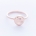 PEBBLE ring "M" - 14K rose gold | w. three white diamonds
