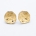 SPARK earring - Sterling Silver with 24K Burmese gold leaf with 4 diamonds #1