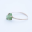 OCEAN GLASS rose gold gyűrű - zöld üveg