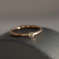 harmony rose gold gyűrű kék gyémánt