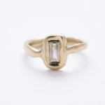 14 karátos arany gyűrű, watermelon turmalin