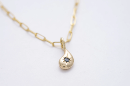 dorivisy 14 karátos arany karkötő kék gyémánt